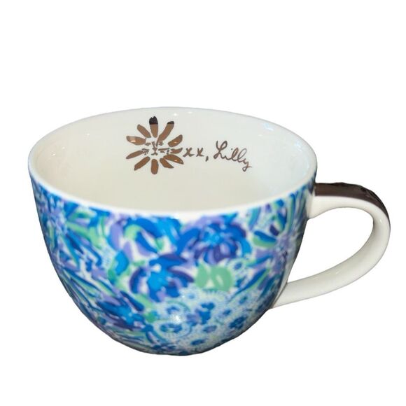 Lilly Pulitzer Blue Floral Coffee Mug - Picture 2 of 4